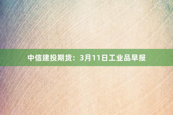 中信建投期货：3月11日工业品早报