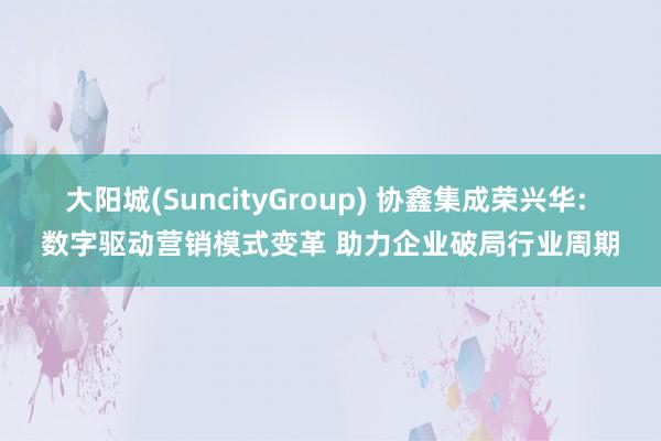 大阳城(SuncityGroup) 协鑫集成荣兴华: 数字驱动营销模式变革 助力企业破局行业周期