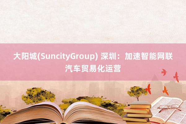 大阳城(SuncityGroup) 深圳：加速智能网联汽车贸易化运营