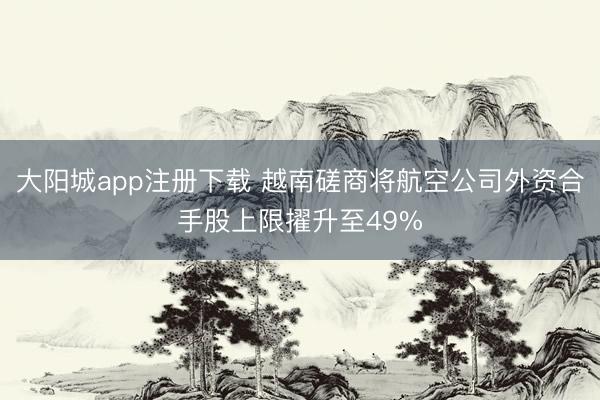 大阳城app注册下载 越南磋商将航空公司外资合手股上限擢升至49%