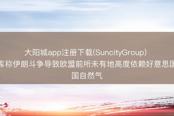 大阳城app注册下载(SuncityGroup) 动力智库称伊朗斗争导致欧盟前所未有地高度依赖好意思国自然气