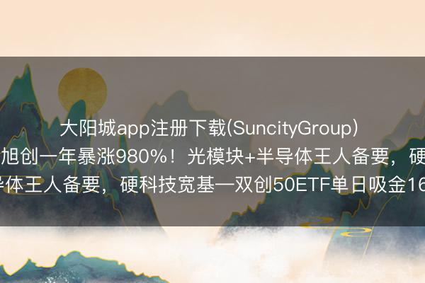 大阳城app注册下载(SuncityGroup) 揭秘千元股奈何降生？中际旭创一年暴涨980%！光模块+半导体王人备要，硬科技宽基—双创50ETF单日吸金1697万元