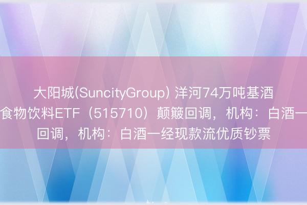 大阳城(SuncityGroup) 洋河74万吨基酒“撑腰”！华宝基金食物饮料ETF（515710）颠簸回调，机构：白酒一经现款流优质钞票