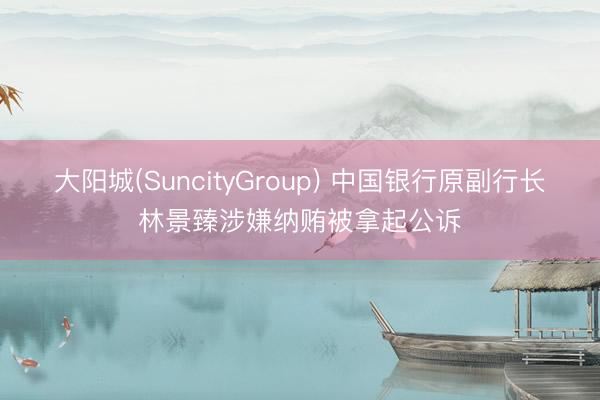 大阳城(SuncityGroup) 中国银行原副行长林景臻涉嫌纳贿被拿起公诉