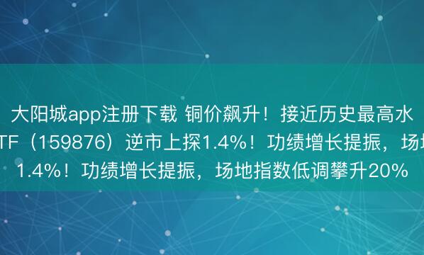 大阳城app注册下载 铜价飙升！接近历史最高水平！华宝基金有色ETF（159876）逆市上探1.4%！功绩增长提振，场地指数低调攀升20%